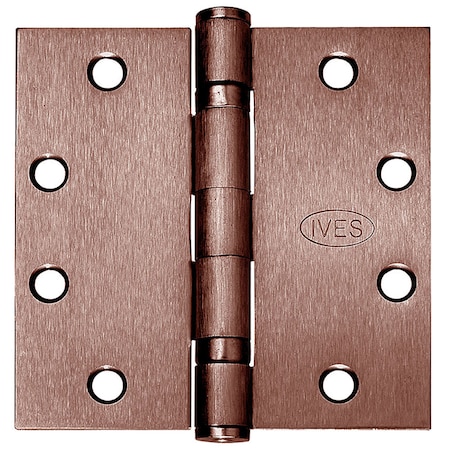 Ives Ball Bearing Butt Hinge, 4-1/2" x 4-1/2", Square, 613, NRP, Standard 5BB1 4.5X4.5 613 NRP
